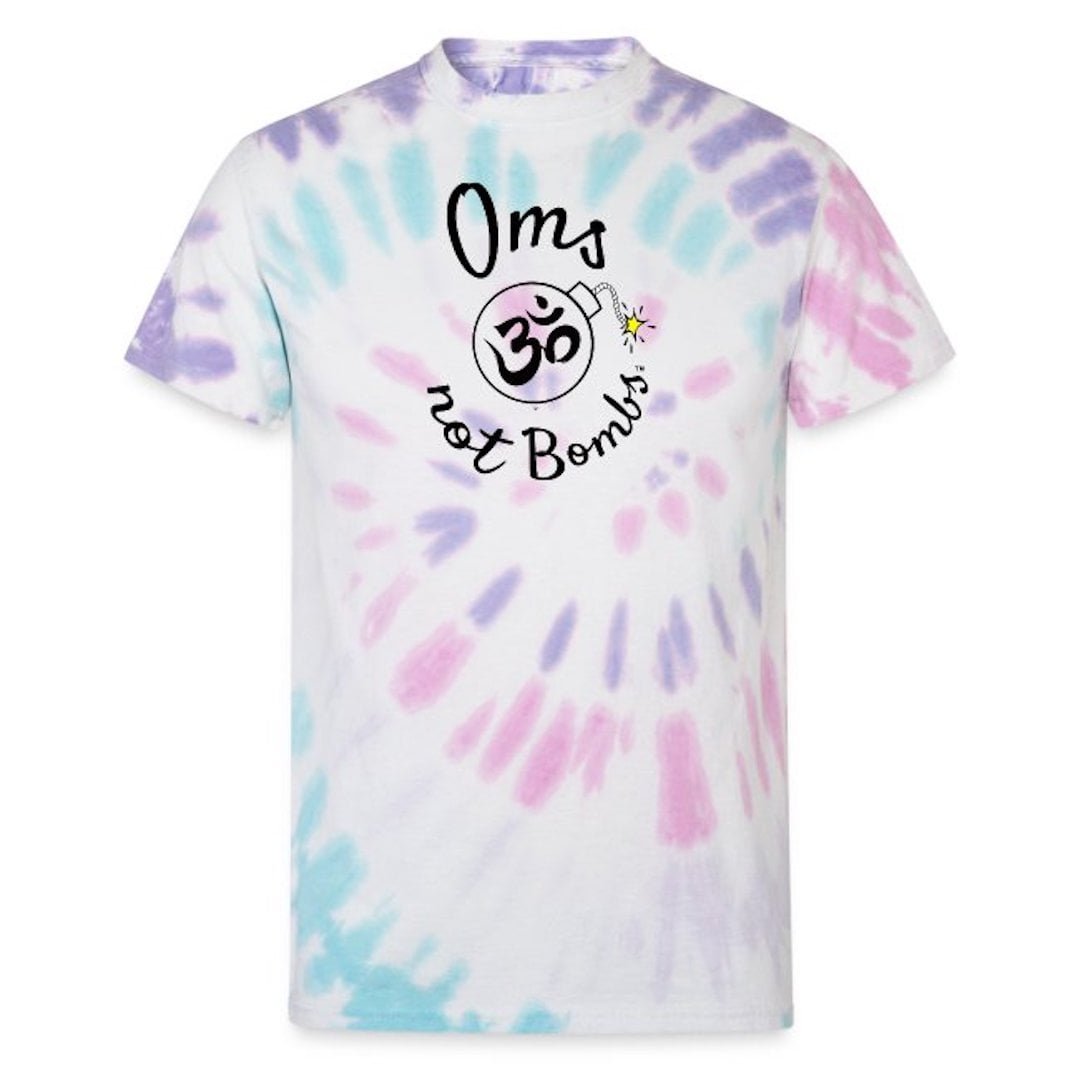 Oms Not Bombs™ Bomb Logo (Black) Unisex Tie Dye T-Shirt (USA Store)