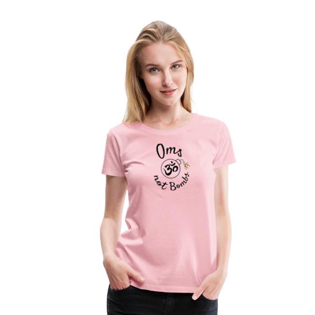 Oms Not Bombs™ Bomb Logo (Black) Women's Premium T-Shirt