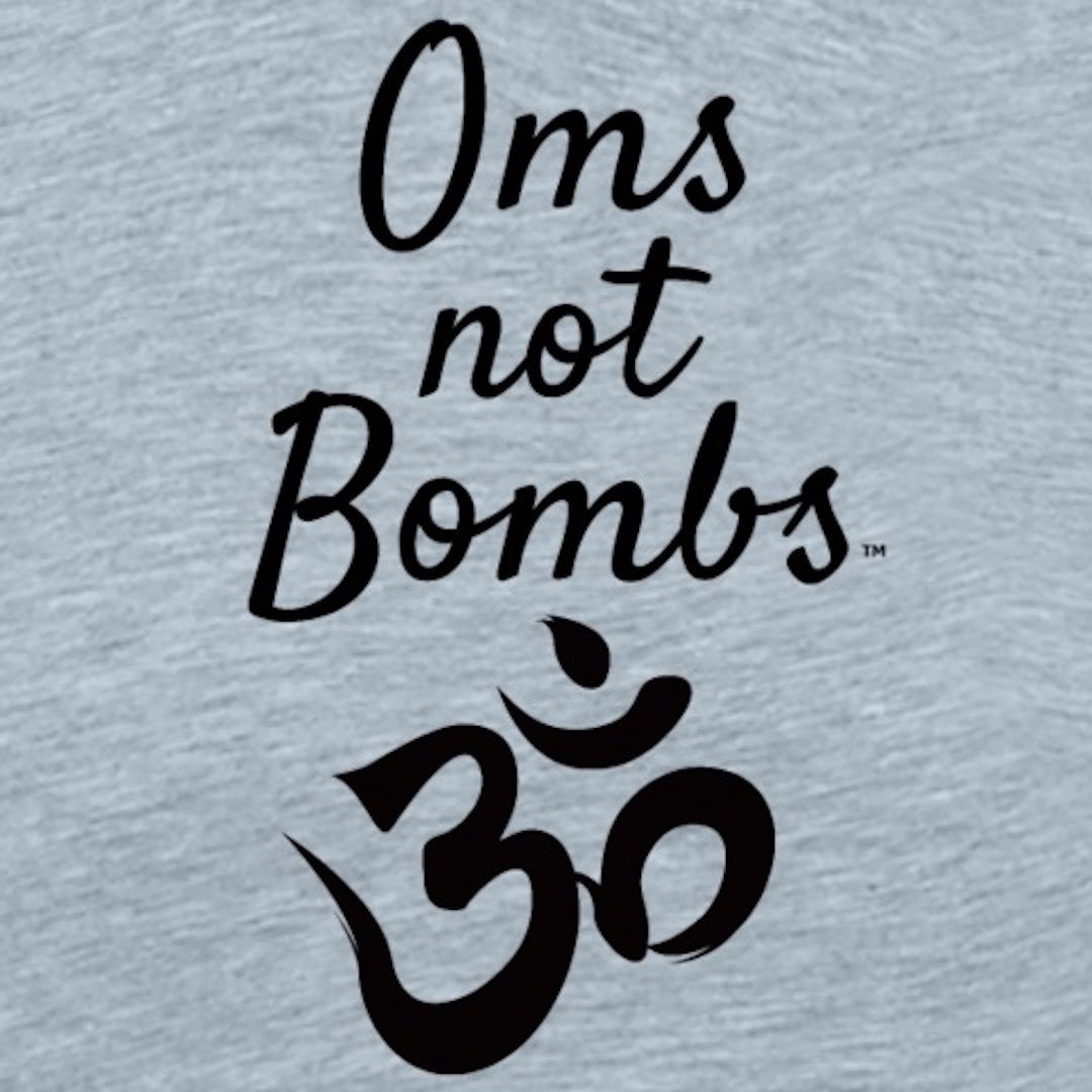 Oms Not Bombs™ Om & Text Logo (Black)