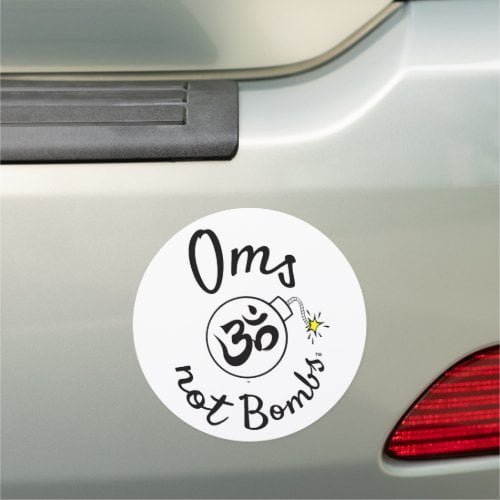 Oms Not Bombs™ Bomb Logo (Black) Car Magnet